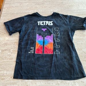 Tetris Logo Men's Black round neck shirt sleeve T-Shirt (size medium)